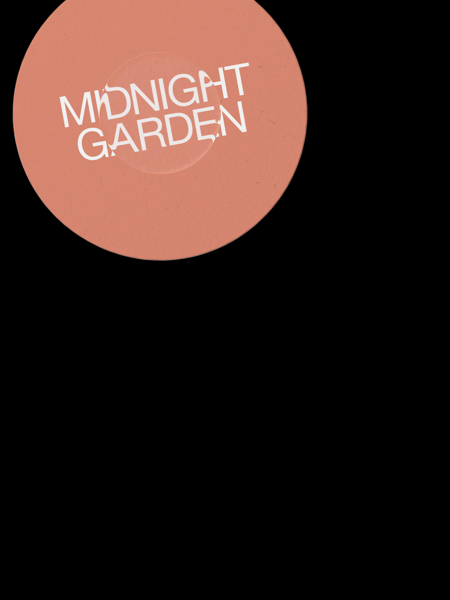 Midnight Garden branded coaster GIF
