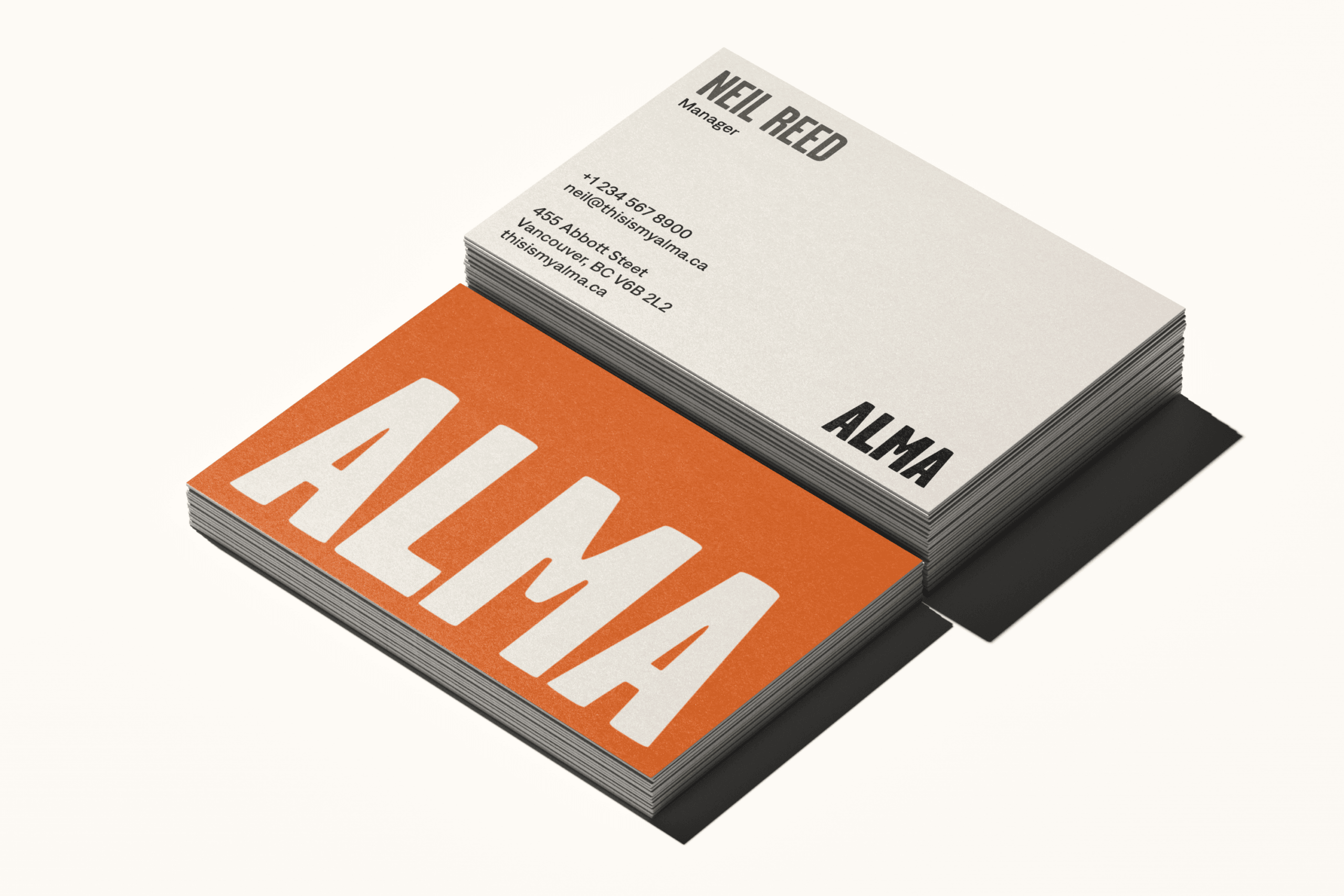 Image of Alma business card